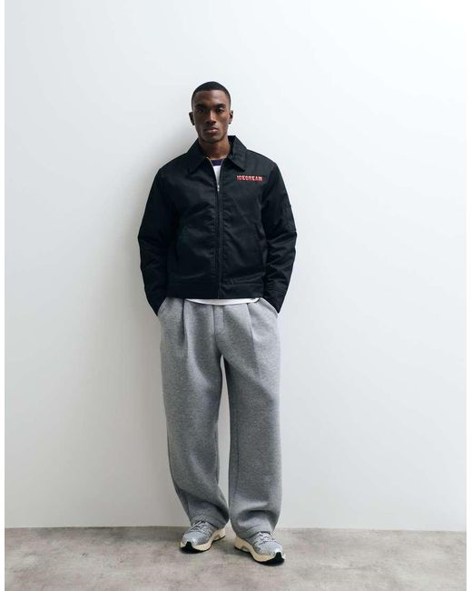 ICECREAM Blue Worker Jacket With Embroidery And Back Print for men