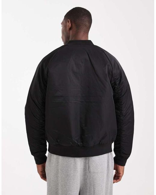 Jack & Jones Blue Bomber With Contrast Lining for men