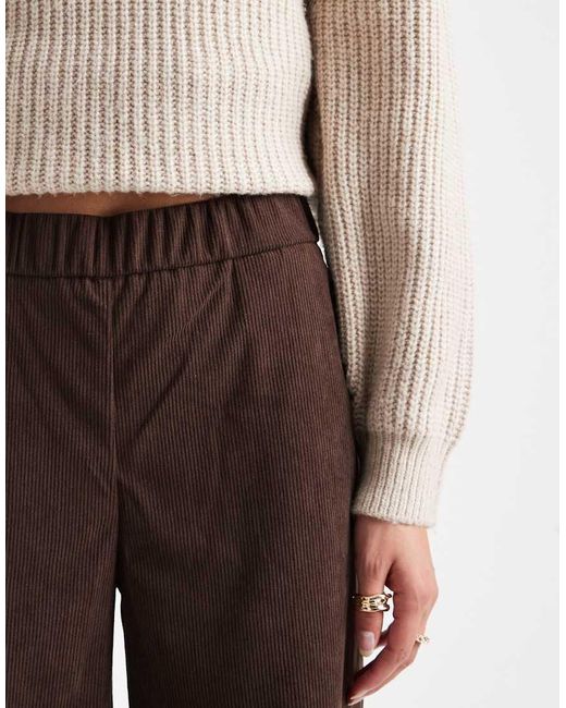 ONLY Broek Van Corduroy Zonder Sluiting Met Wijde Pijpen in het White