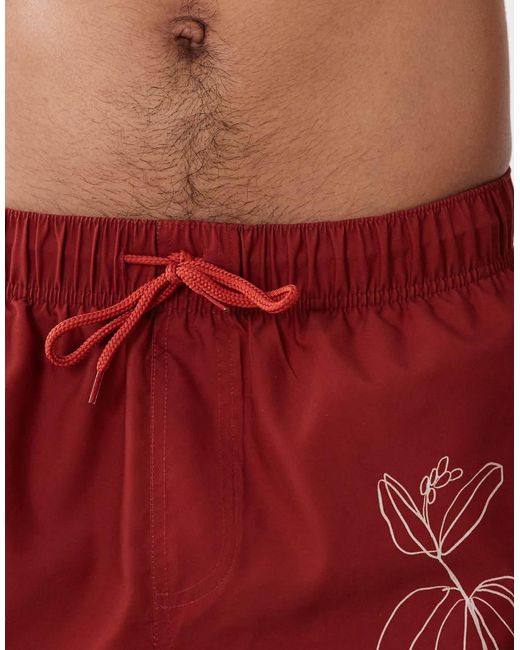 ASOS Red Swim Shorts for men