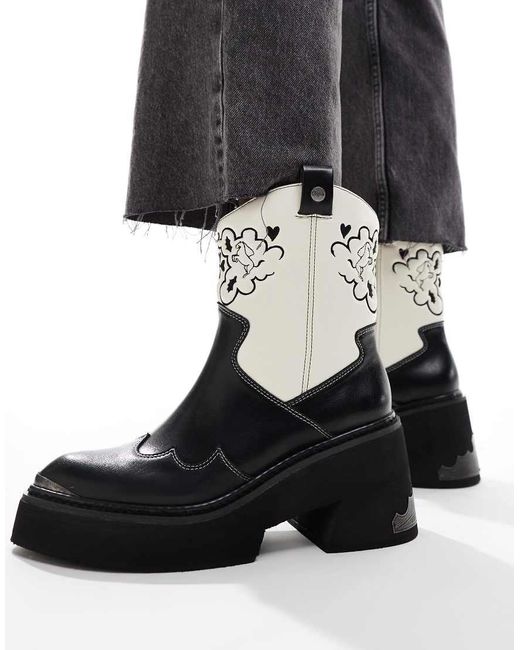 Buffalo Black Bull Cowboy Boot