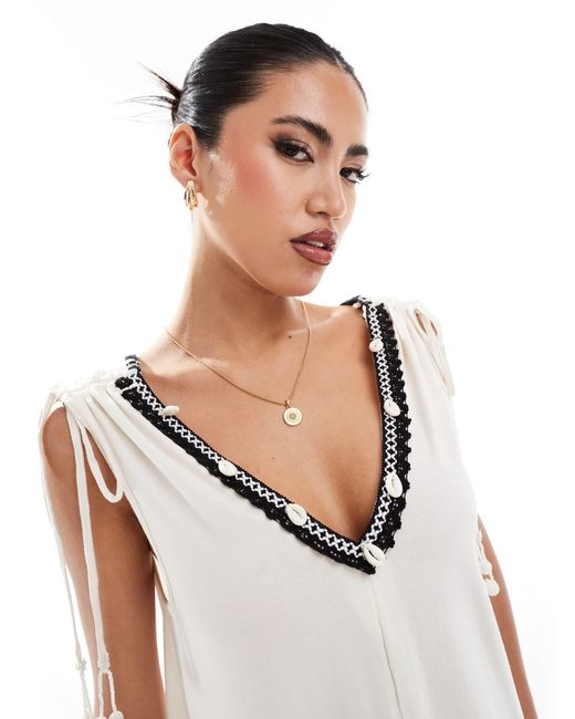 River Island White – fließendes maxikleid