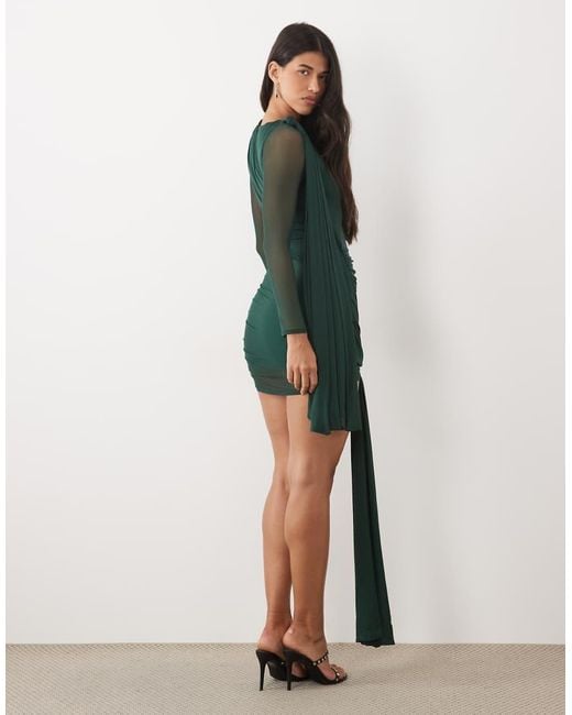 ASOS Green Tie Side Mini Dress
