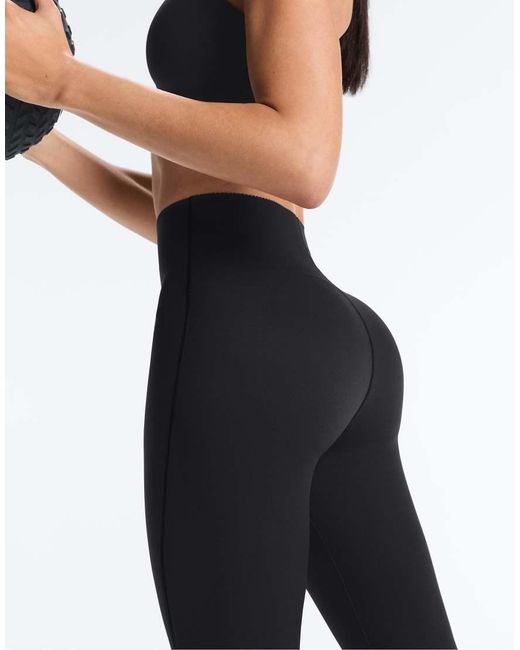 Oysho Black Extra-Compressive Raise Up 65Cm Ankle-Length Leggings