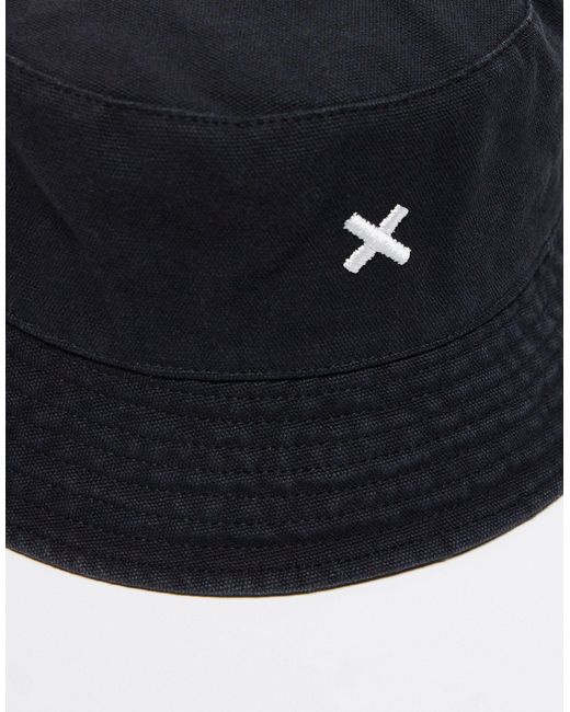 Collusion Blue Colllusion Unisex Branded Twill Bucket Hat