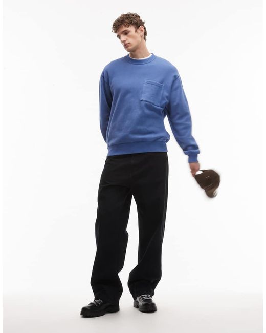 Carhartt Blue Landon Loose Tapered Denim Jeans for men