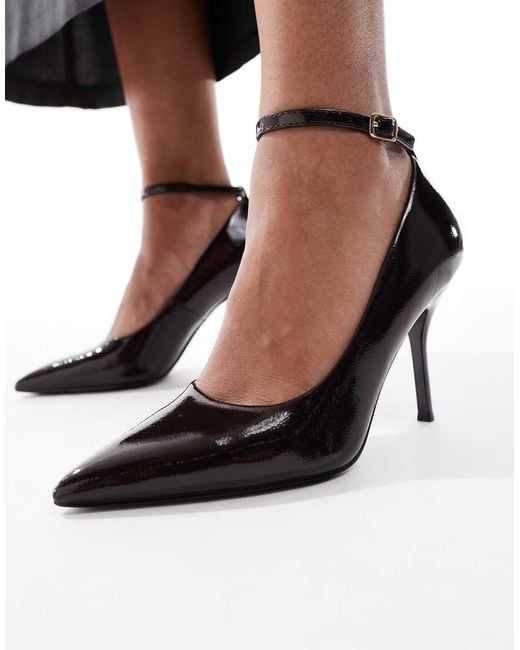 New Look Black Ankle Strap Heeled Shoes
