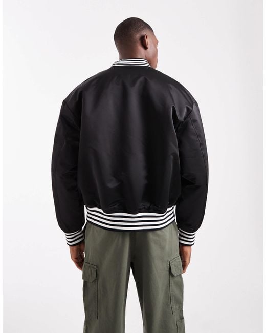 Jack & Jones Gray Varsity Bomber for men