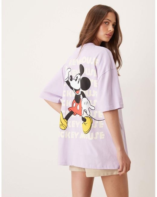 ASOS Pink Disney Oversize T-Shirt With Mickey Mouse Print