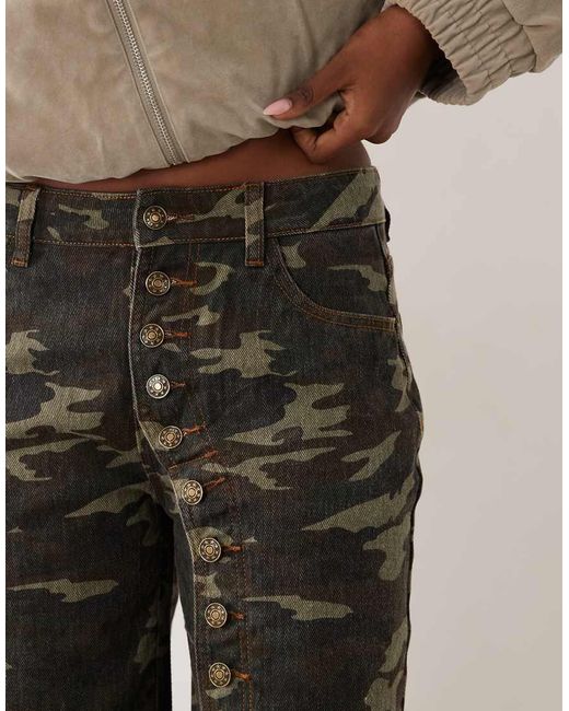 Lioness Multicolor Penny Exclusive Asymmetric Button Detail Relaxed Leg Jorts