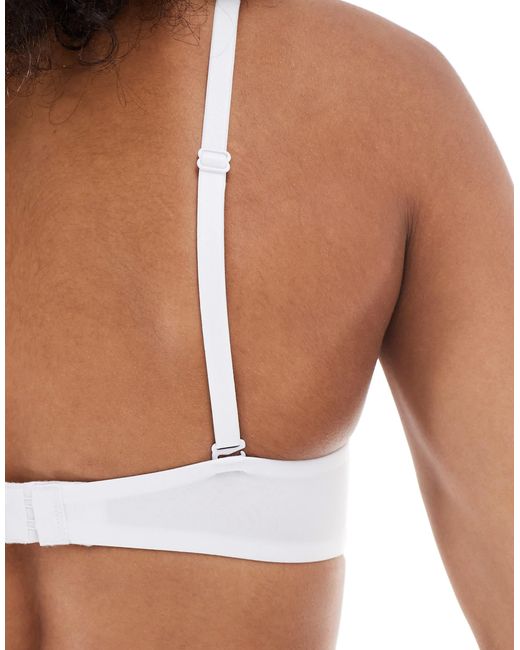 New Look White Moulded Triangle Bra