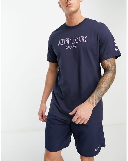 Nike Football Blue Tottenham Hotspur Just Do It T-shirt for men