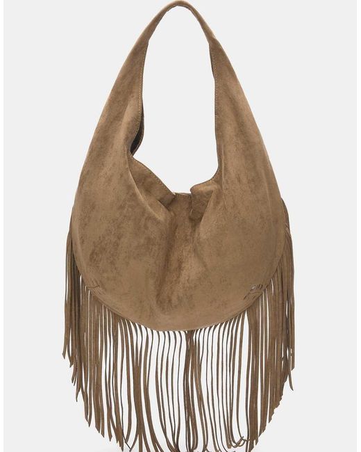 Pull&Bear Brown Fringe Shoulder Bag