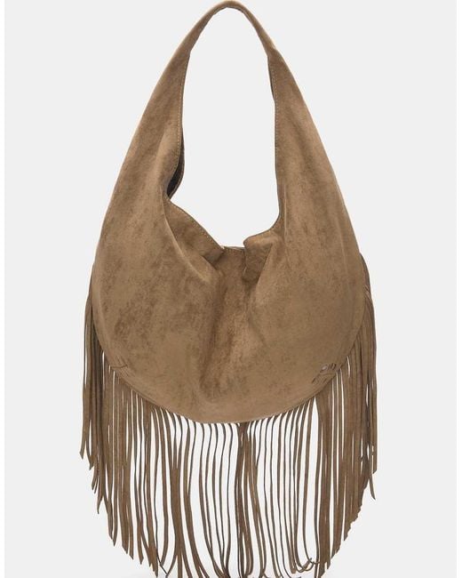 Borsa Da Spalla Con Frange di Pull&Bear in Brown