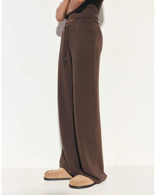 Pull&Bear Natural Modal Wide-Leg Trousers