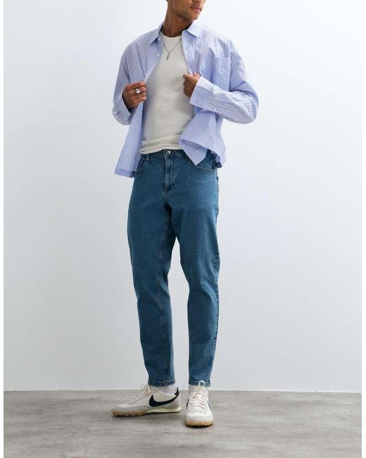 ASOS Blue Tapered Jeans for men