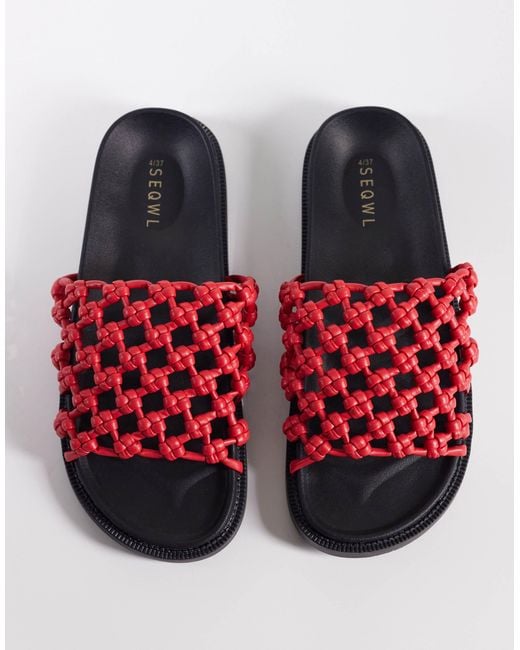 SEQWL Red – flache sandalen