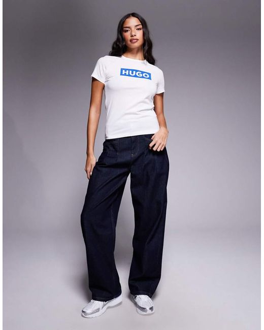 HUGO Blue Classic Box Logo Slim Fit T-shirt