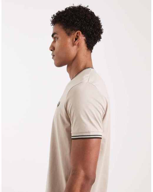 Fred Perry Natural Twin Tipped T-Shirt for men