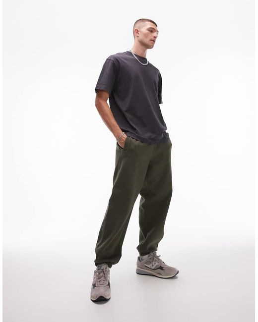 Topman Green Premium Heavyweight Oversized Jogger for men