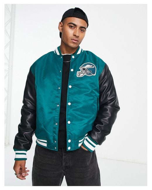 Pull&Bear Nfl Philadelphia Eagles Varsity Jacket in Blue for Men Lyst