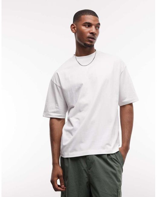 ASOS White Oversized T-shirt With Pool Outline Graphic for men