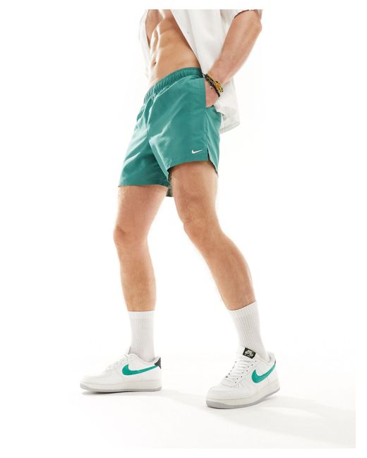 Nike Green Essential 5 Inch Volley Swim Shorts for men
