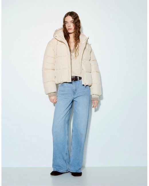 Pull&Bear Blue – kurze steppjacke