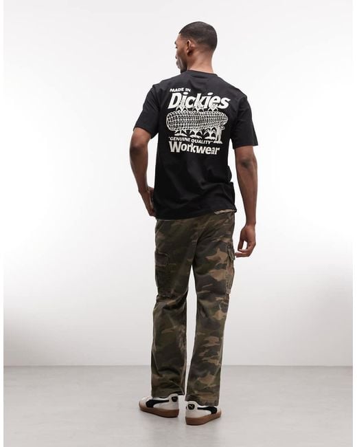 Dickies Black Plainfield Backprint T-Shirt for men