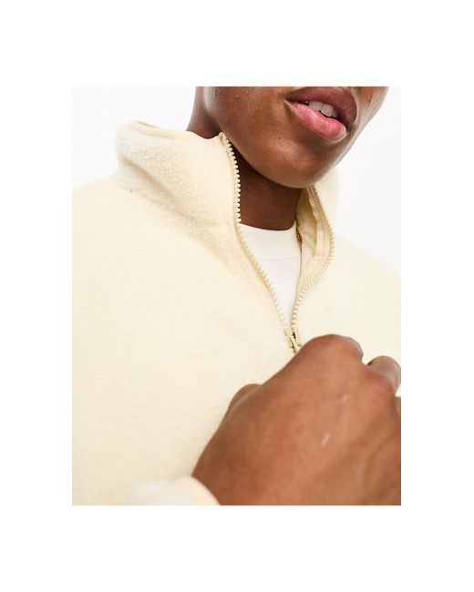 ASOS – oversize-sweatshirt aus teddystoff in Natural für Herren