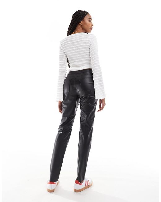 Vero Moda White Leather Look Cigarette Trouser