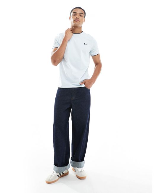 Fred Perry White Twin Tipped T-Shirt for men