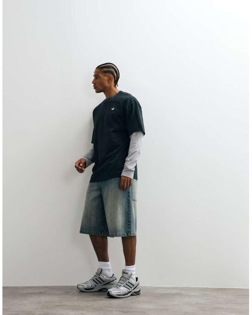 Adidas Originals Blue Essential Oversized T-shirt for men