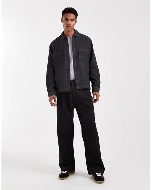 Jack & Jones Blue Premium Waffle Overshirt for men