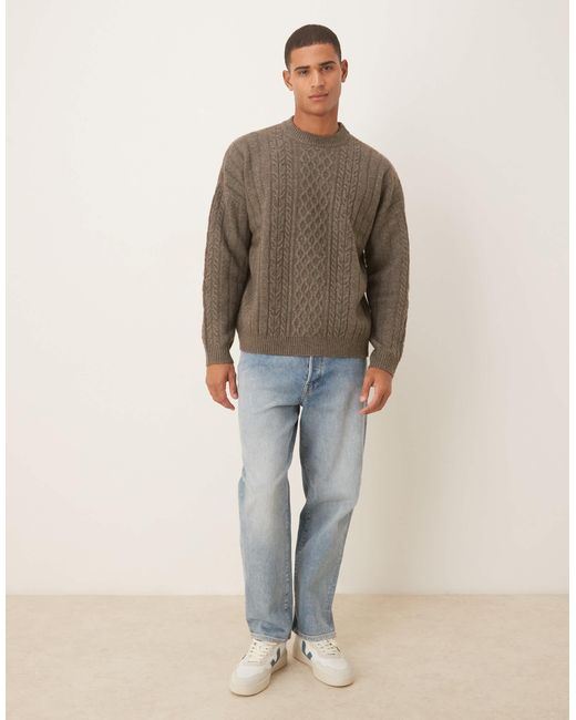 ASOS – oversize-strickpullover in Brown für Herren
