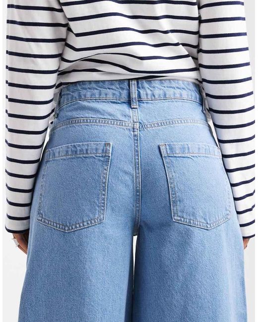 Vaqueros Boyfriend De Corte Holgado Extragrande Con Acabado Descolorido De -Azul ASOS de color Blue