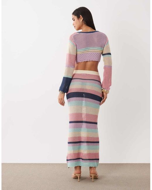 Kiwi & Co White Havana Crochet Maxi Skirt