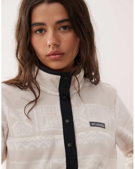 Columbia Natural Benton Springs Printed 1/2 Snap Fleece