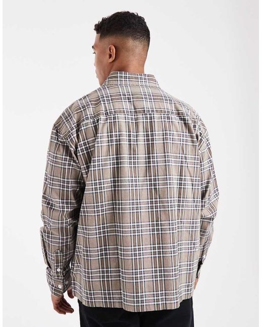 Only & Sons Gray Brushed Shirt for men