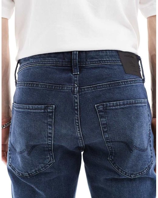 Jack & Jones Blue Clark Straight Jeans for men