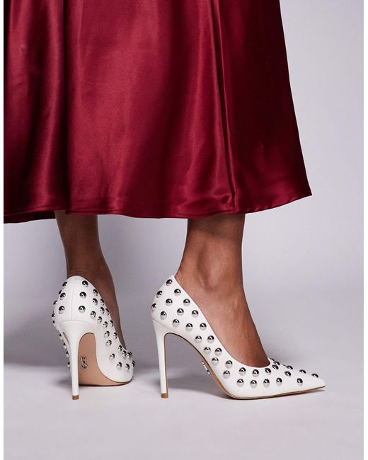 Thrives-s - escarpins pointus avec clous arrondis Steve Madden en coloris Red