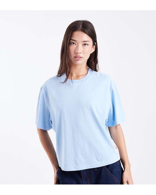 Collusion Blue Circular Design Collection Boxy T-shirt With Back Graphic
