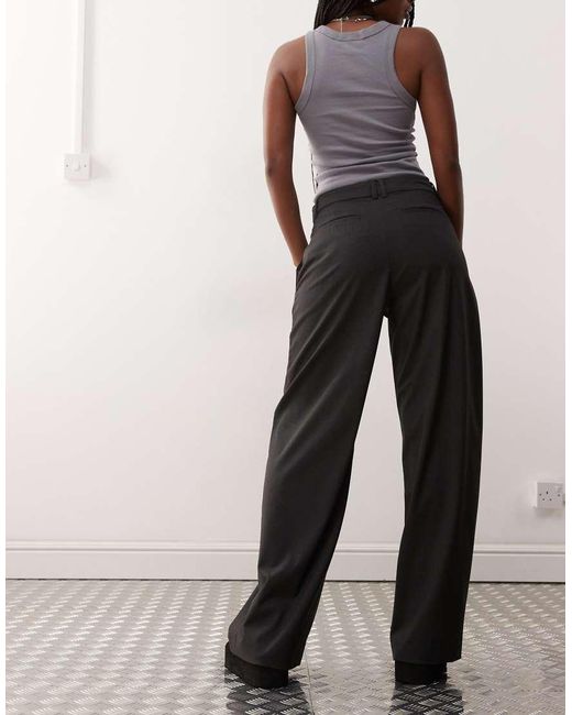 Weekday White Wide Leg Tailored Pants
