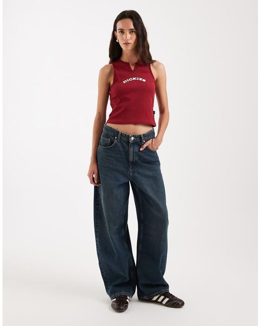 Dickies Red V Neck Vest