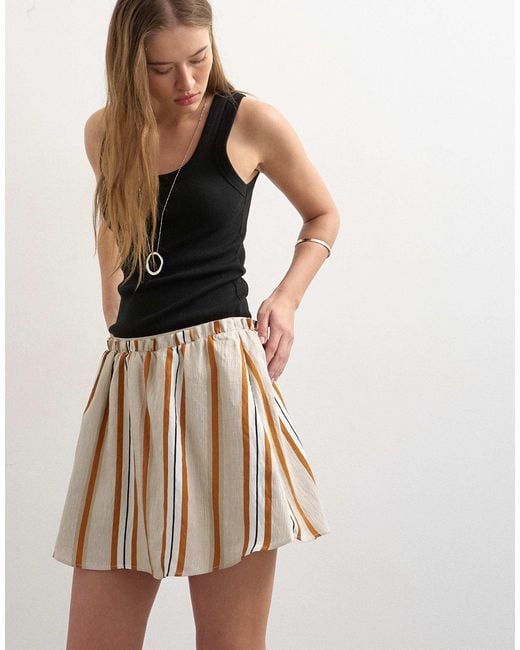 TOPSHOP Multicolor Elasticated Mini Skirt
