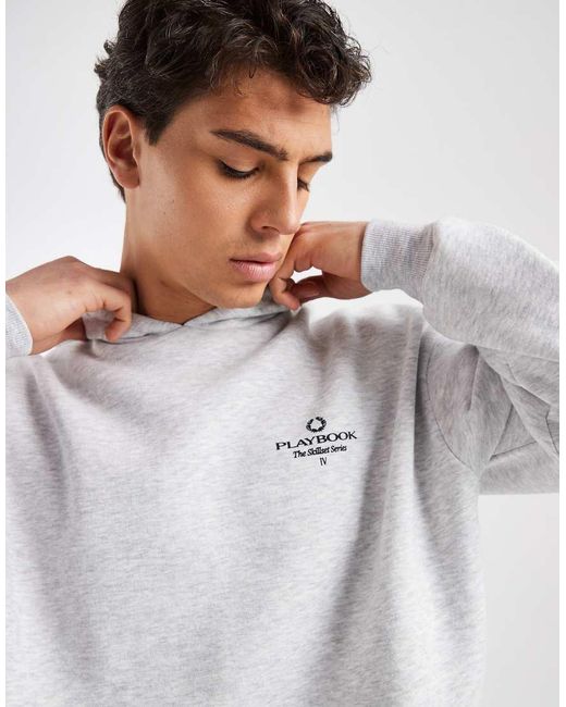 ASOS White Oversized Hoodie With Football Graphic for men