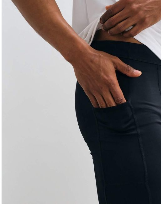 4505 Blue Icon Active Quick Dry Base Layer Training Half Tight With Phone Pocket for men