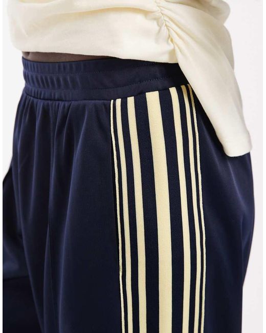 ONLY Blue Wide Leg Trousers With Side Stripes