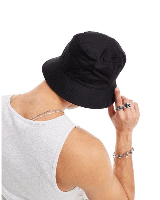Calvin Klein Black Monogram Bucket Hat for men
