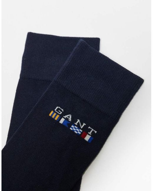 Gant Blue Usa Flag Logo Socks for men